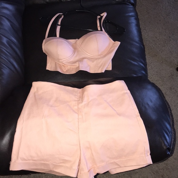 Pink leather matching set - Picture 1 of 3